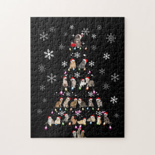 Happy Christmas   Cute Cat Christmas Tree Jigsaw Puzzle