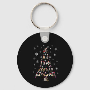 Happy Christmas Cute Cat Christmas Tree Keychain