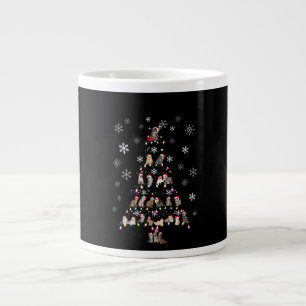 Happy Christmas Cute Cat Christmas Tree Large Coffee Mug