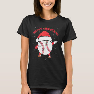 Happy Christmas Dabbing Baseball with Xmas Hat  Me T-Shirt
