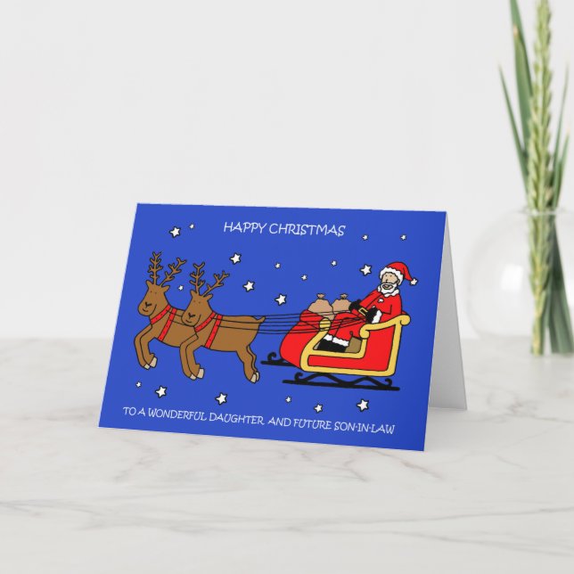 Happy Christmas Daughter and Future Son-in-Law Card (Front)