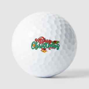 happy christmas day golf balls