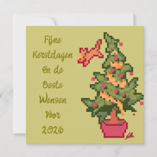 Happy Christmas Day, Pixel Art, Pixel Arts Holiday Card