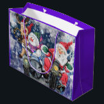 Happy Christmas Friends Funny Gift Bag<br><div class="desc">Happy Christmas Friends Funny Gift Bags - MIGNED Painting Design - Customizable</div>