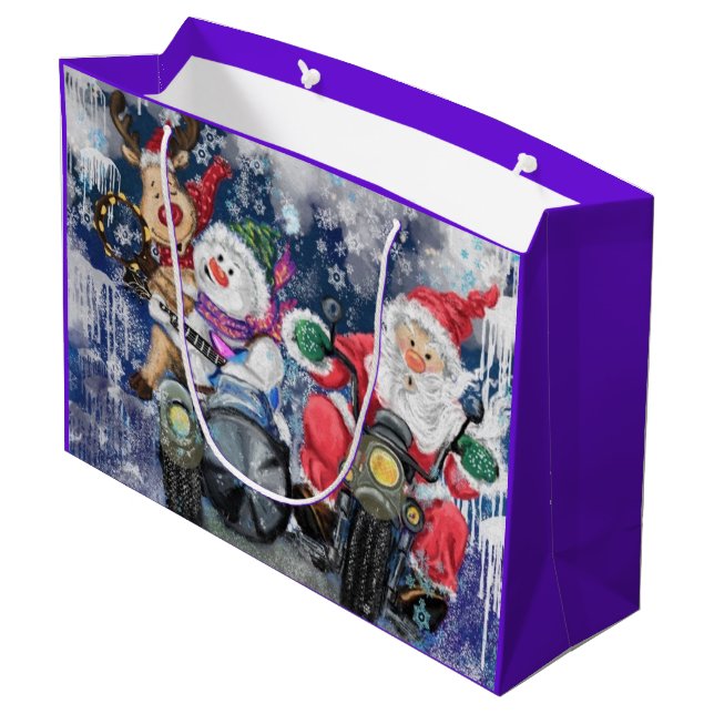 Happy Christmas Friends Funny Gift Bag (Back Angled)