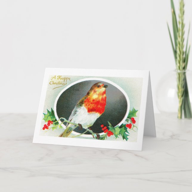 Happy Christmas from a robin Holiday Card (Front)
