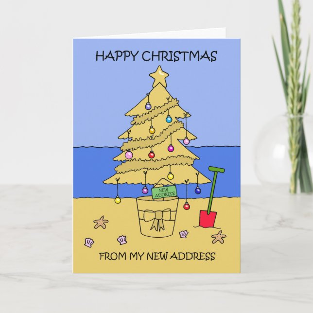 Happy Christmas from New Home By the Beach Card (Front)