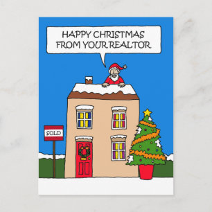 Happy Christmas from Realtor Holiday Postcard