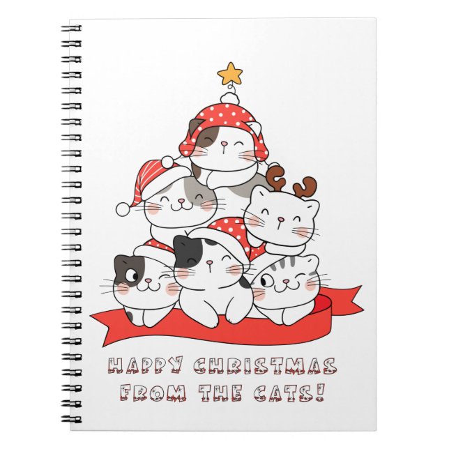 Happy Christmas from the Cats Notebook (Front)