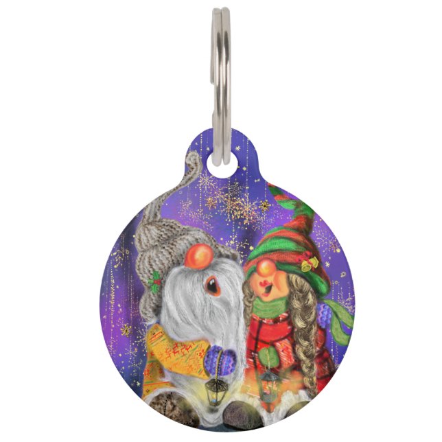 Happy Christmas Gnomes Pet ID Tag (Front)