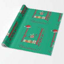 Happy Christmas -Green Gift Wrappers