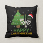 Happy Christmas Hanukkah Santa Tree Jewish Menorah Throw Pillow<br><div class="desc">A funny gift idea for celebrating Christmas. The best Xmas Gift for Friends and Family Members. Celebrate the feast with your loved ones and make them all laugh. Happy Christmas Hanukkah Santa Tree Jewish Menorah</div>