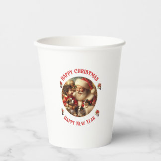 "Happy Christmas- Happy New Year" Paper Cups