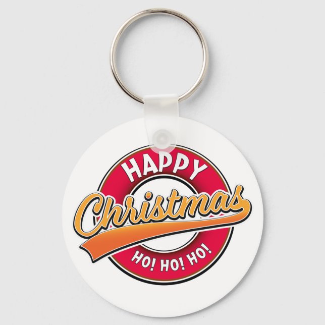 Happy Christmas Ho! Ho! Ho! Keychain (Front)
