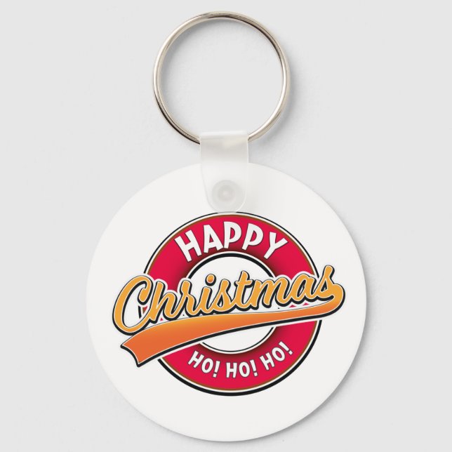 Happy Christmas Ho! Ho! Ho! Keychain (Front)