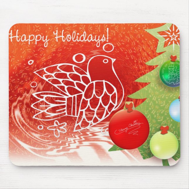Happy Christmas Holidays Mousepad (Front)