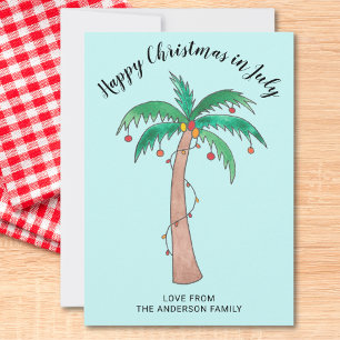 Happy Christmas In July Holiday Card