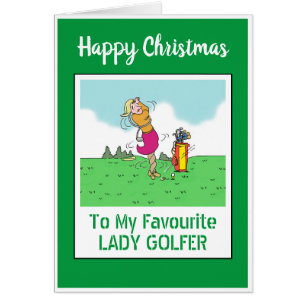 Happy Christmas Lady Golfer