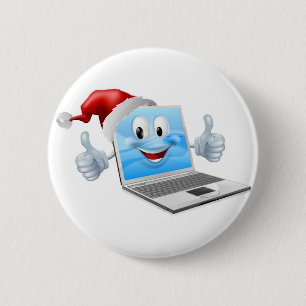 Happy Christmas laptop 2 Inch Round Button