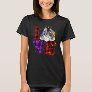 Happy Christmas Love Nativity Laurie Furnell Xmas T-Shirt