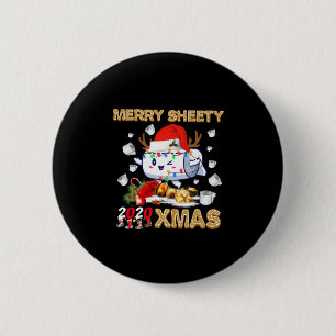 Happy Christmas Merry Sheety 2020 Xmas 2 Inch Round Button