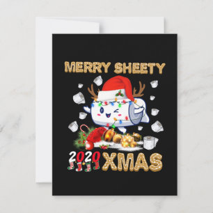 Happy Christmas   Merry Sheety 2020 Xmas Thank You Card