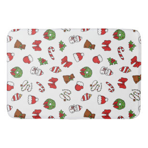 Happy Christmas Merry Xmas Sweater Festive Holiday Bath Mat