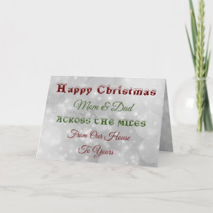 Happy Christmas Mom & Dad Across the miles Card