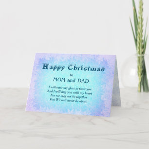 Happy Christmas Mom & Dad Distance Greeting Card
