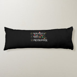 Happy Christmas Naughty Nice Programmer Body Pillow