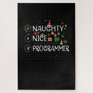 Happy Christmas   Naughty Nice Programmer Jigsaw Puzzle