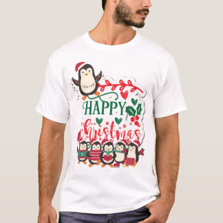 Happy Christmas Penguins T-Shirt