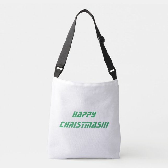 Happy Christmas Printed Text Name Wedding Gifts  Crossbody Bag (Front)
