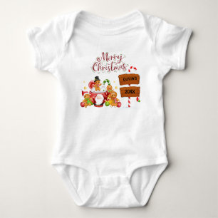 Happy Christmas Santa Claus Say Personalized Baby Bodysuit
