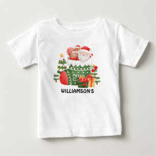 Happy Christmas   Santa Claus Say  Personalized  Baby T-Shirt