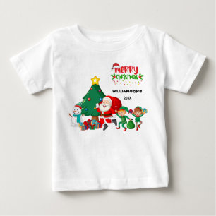 Happy Christmas   Santa Claus Say  Personalized  Baby T-Shirt