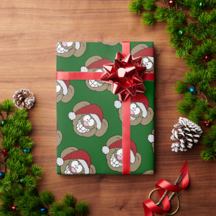 Happy Christmas Santa Mouse Screwball Graphics Wrapping Paper