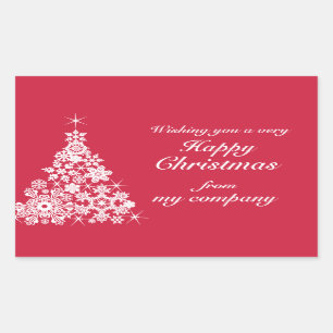 Happy Christmas snowflake tree gift labels