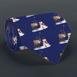 Happy Christmas Snowman & Cute Reindeer Tie<br><div class="desc">A deer eats the carrot nose of snowman and shares it with a cute bunny rabbit.</div>