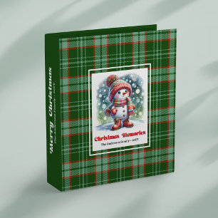 Happy Christmas snowman holiday album personalized Binder