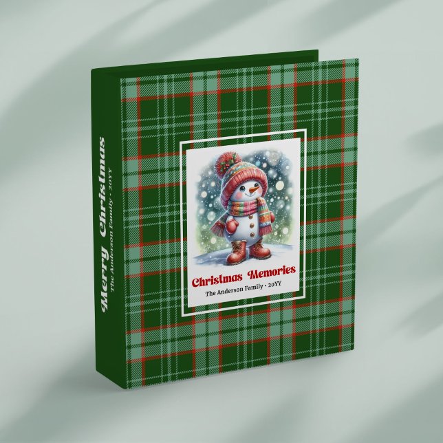 Happy Christmas snowman holiday album personalized Binder (Happy Christmas snowman holiday album personalized)
