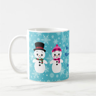 Happy Christmas Snowmen Coffee Mug