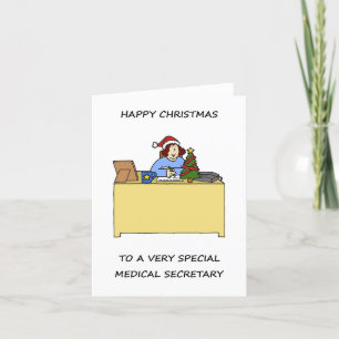 Happy Christmas to Medical Secretary Holiday Card