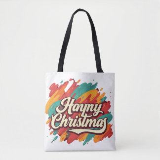 Happy Christmas Tote: Festive Cheer On-the Tote Bag
