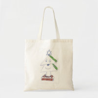 Happy Christmas Tree Tote Bag