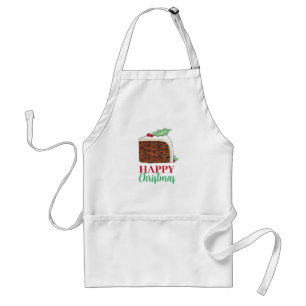 Happy Christmas UK British Cake Slice Homemade Standard Apron