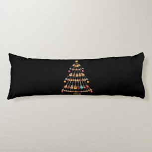 Happy Christmas Ukulele Instrument Christmas Tree Body Pillow