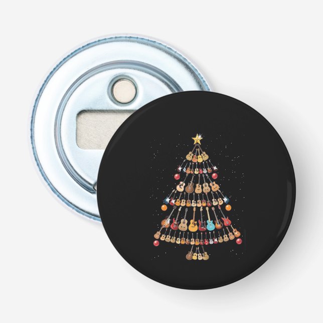 Happy Christmas|Ukulele Instrument Christmas Tree Bottle Opener (Front)