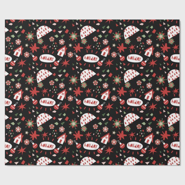 Happy Christmas X-mas Gift wrap (Flat)