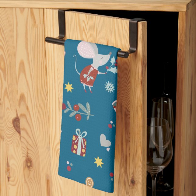 Happy Christmouse Kitchen Towel (Thirds Fold)